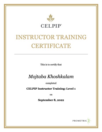 CELPIP Intsructor Certificate