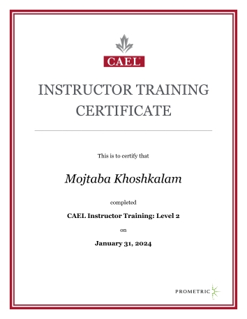 CAEL Instructor Certificate