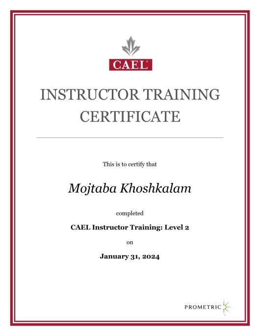 CAEL Instructor Training Level 2