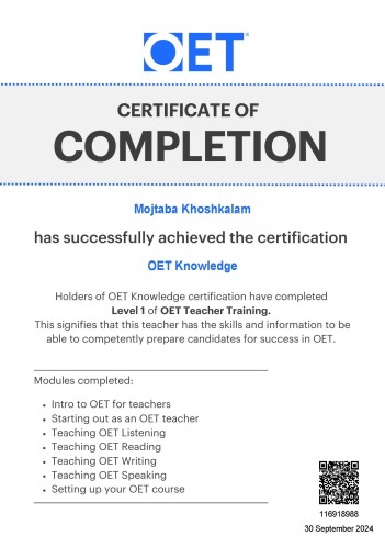 OET Certified Instructor