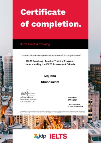 IELTS Intsructor Certificate