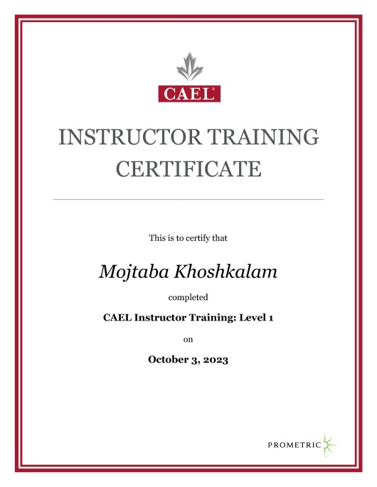 CAEL Instructor Training Level 1