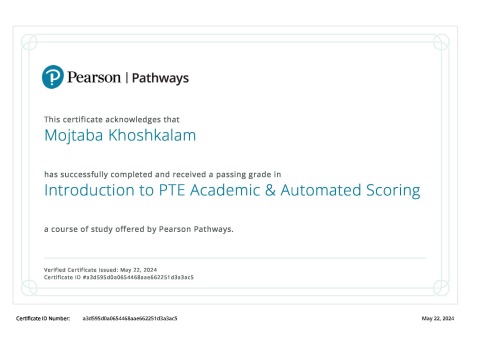 PTE Instructor Certificate