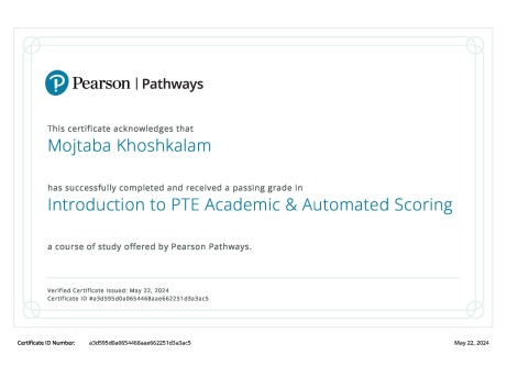 Introduction to PTE and AI Scoring